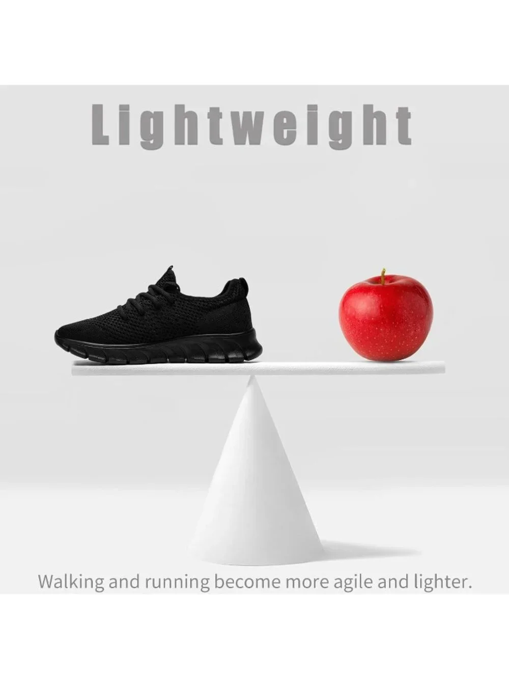 🆕Men's Black Mesh Running Shoes Slip On Tennis Walking Sneakers Gym Athletic
